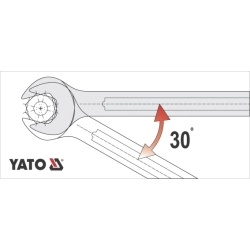 Klucz płasko-oczkowy z polerowaną główką 27 mm YT-0356 YATO