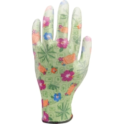Rękawice ogrodowe - kwiatki - zielone 74127 FLO