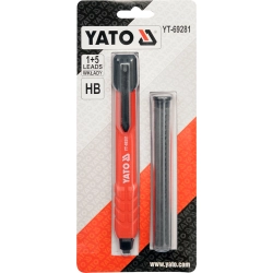 Ołówek stolarski murarski automatyczny plus 6 grafitowych wkładów YT-69281 YATO
