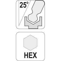 Klucz trzpieniowy hex (z kulką) z rękojeścią 2.5mm YT-05585 YATO