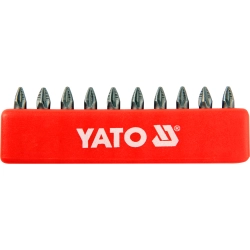 Końcówki wkrętakowe pz1x25 mm, kpl. 10 szt. YT-0470 YATO