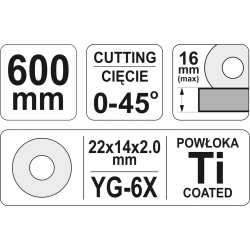 Przyrząd do cięcia glazury 600 mm YT-3707 YATO
